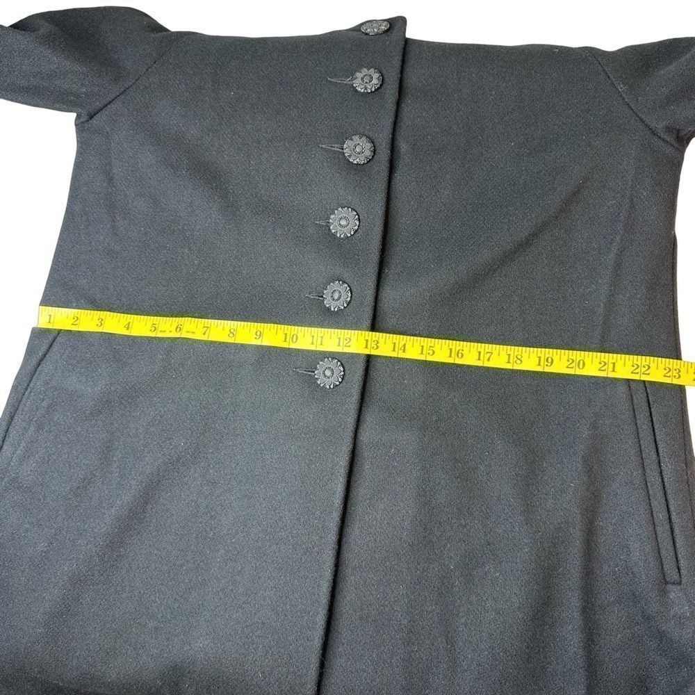 ALORNA Vintage Black Wool Blend Hip Length Coat Size L XL - Picture 11 of 16